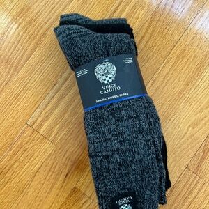 Vince Camuto Men's Charcoal and Black Dress Socks - 3 Pack